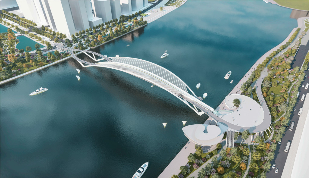 Sài Gòn chốt thiết kế cầu đi bộ vượt sông hình lá dừa nước