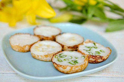 Khanom krok bánh dừa nướng Bangkok