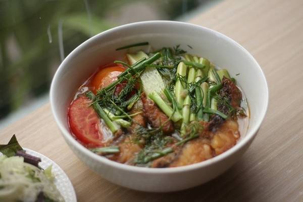 Bún cá rô đồng thanh nhẹ ngày hè