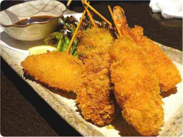 Kushikatsu tại nhà hàng Kushinobo Kyoto