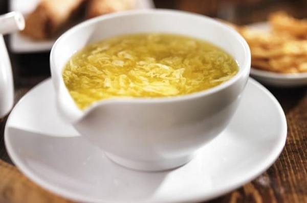 Súp trứng gà Egg Drop Soup món kiểu Tàu