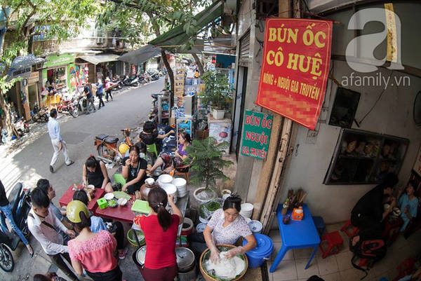 Bún ốc Hà Nội cô Huệ Nguyễn Siêu