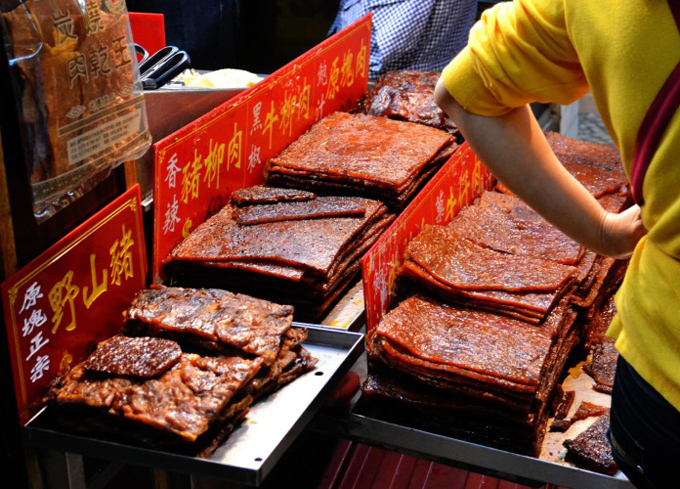 Thịt lợn khô Bakkwa đặc sản Macau