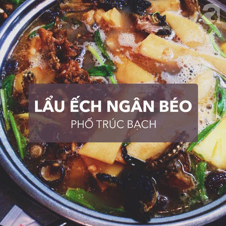 Lẩu ếch Ngân Béo nổi tiếng với vị chua ngọt dễ chịu tại các quán lẩu Hà Nội