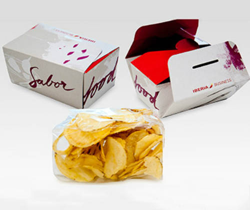 Khoai tây chiên Patatas Fritas đồ ăn nhẹ máy bay Iberia