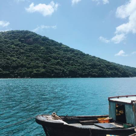 Khung cảnh bình yên trên đảo.