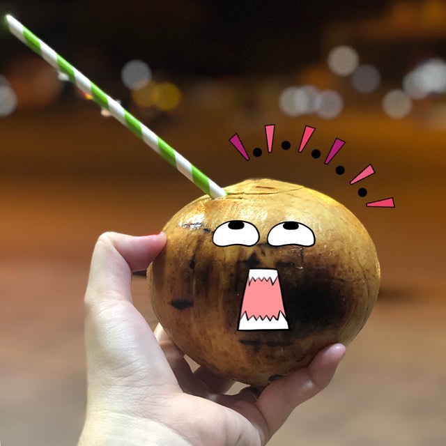 Dừa nướng món ngon Thái Lan