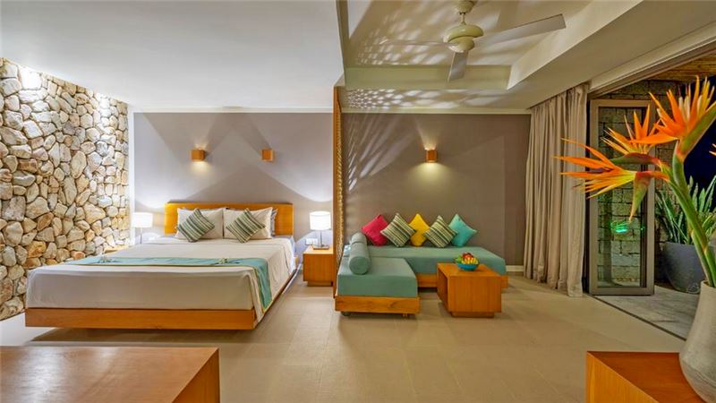 Phòng ngủ tiện nghi ấm cúng tại khu nghỉ dưỡng Mia Nha Trang