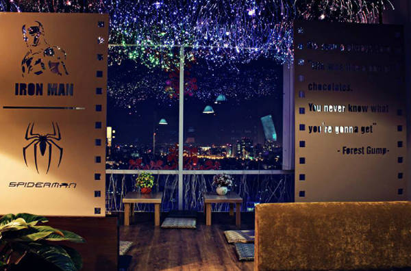 Không gian ấm cúng tại quán cafe trên cao Hà Nội