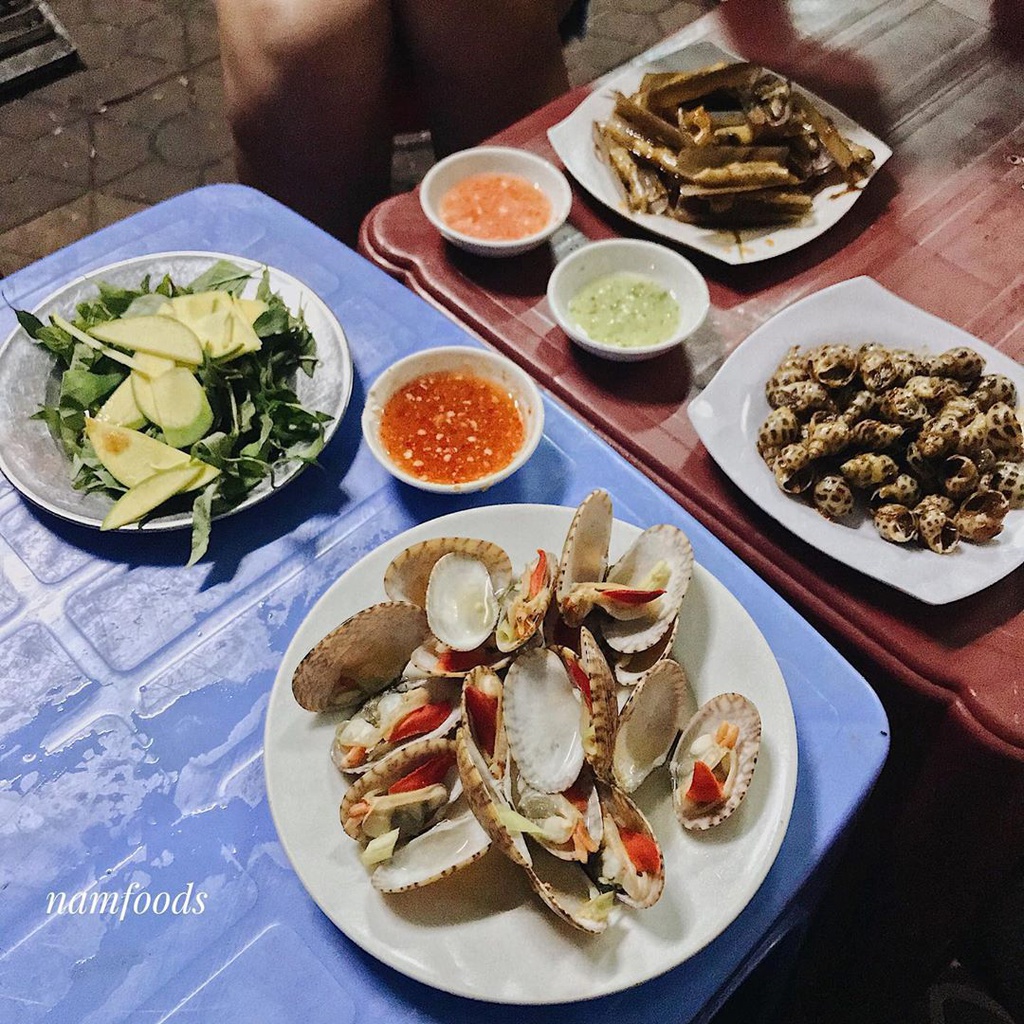Hải sản đa dạng tại ốc Thúy Kiều Quy Nhơn