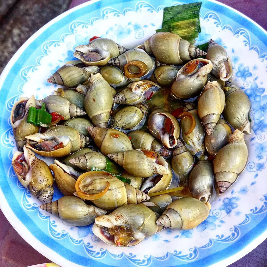Món ốc đa dạng tại quán ốc bà Bông Quy Nhơn