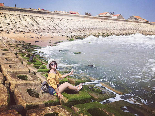 Kè đá rêu nổi tiếng ở Phú Yên.