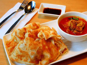 Roti canai món ăn sáng ẩm thực Malaysia