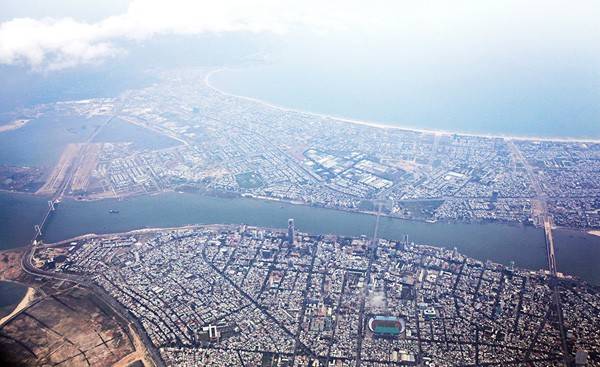 Đà Nẵng nhìn từ trên cao.
