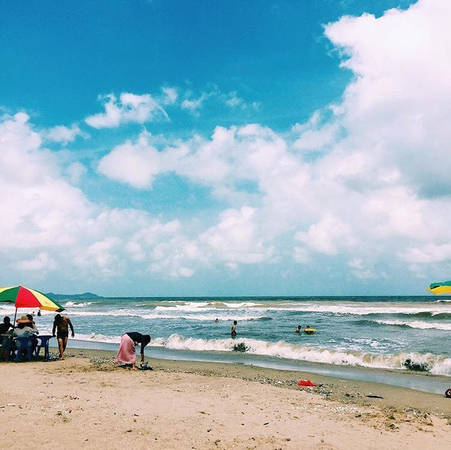 Không gian hoang sơ tại bãi biển gần Hà Nội Trà Cổ