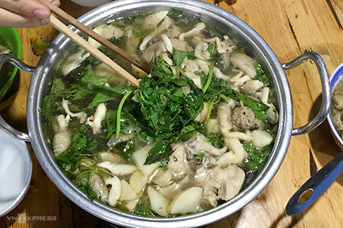 Lẩu gà lá é Tao Ngộ  Quán ăn trên đường 3/4 là một trong những địa chỉ đầu tiên ở Đà Lạt phục vụ món lẩu gà lá é. Lúc mới mở, quán chỉ được người địa phương biết tới. Sau đó, nhờ món lạ miệng và thơm ngon, quán ăn thu hút đông đảo du khách từ khắp nơi.  Quán chuyên một món lẩu gà ăn kèm lá é, vị thuốc nam chữa các bệnh như cảm mạo, ho do lạnh... Trong không khí se lạnh của phố núi, món ăn lại càng hấp dẫn. Một nồi lẩu gà lá é có giá trung bình 250.000 đồng bao gồm nửa con gà chặt sẵn, một đĩa bún tươi, một đĩa nấm, một đĩa rau lá é.