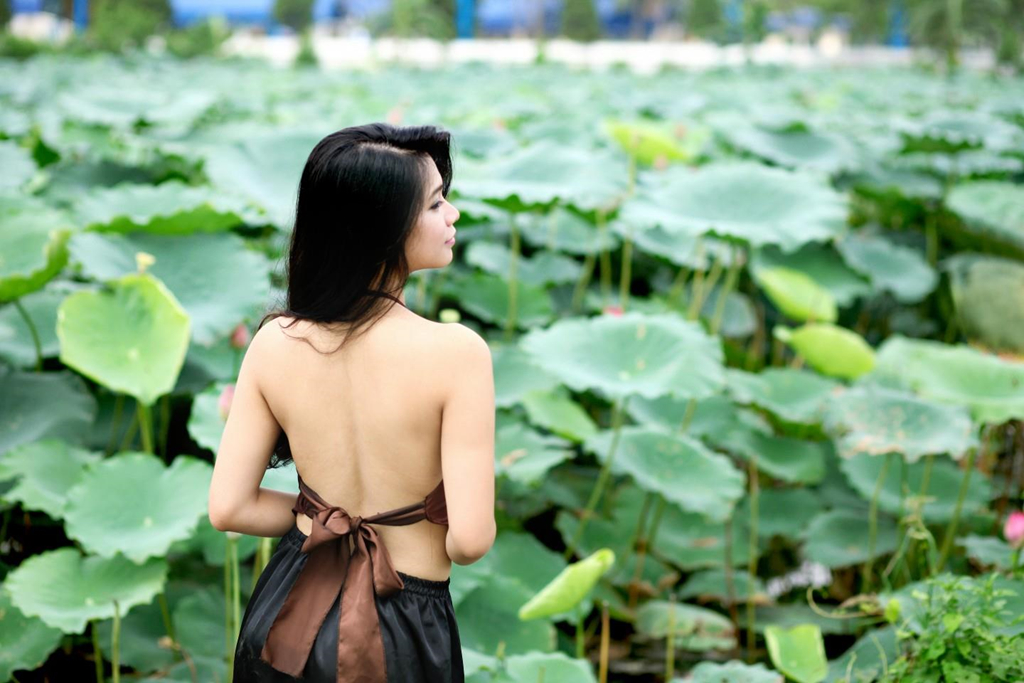 Đầm sen rộng và được coi là một trong những đầm sen lâu đời nhất ở Hà Nội. Trong đầm có những chòi lá nghỉ ngơi và chụp hình thơ mộng. Những chiếc cầu tre tạo cảm giác xưa cũ thích hợp để bạn mặc những trang phục của người Việt xưa. Bạn có thể hái cho mình những bông sen mong muốn để tạo nên những bức hình ưng ý nhất. Vé vào cổng dao động từ 20.000-40.000 đồng/người. Ảnh: Rose.