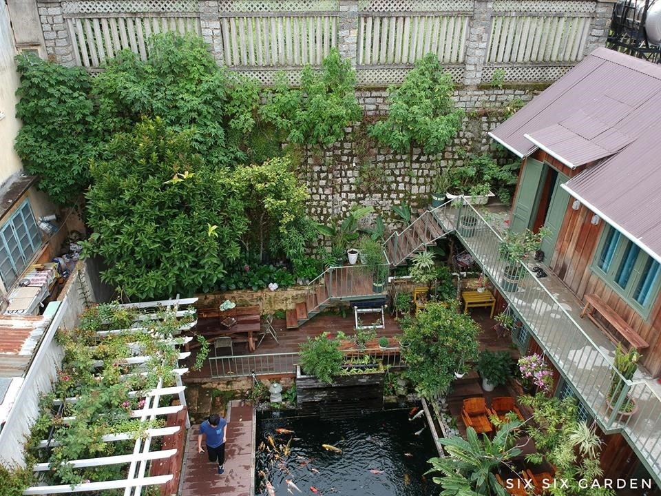 Không gian vườn hoa tại Six Six Garden homestay Đà Lạt Không gian vườn hoa tại Six Six Garden homestay Đà Lạt