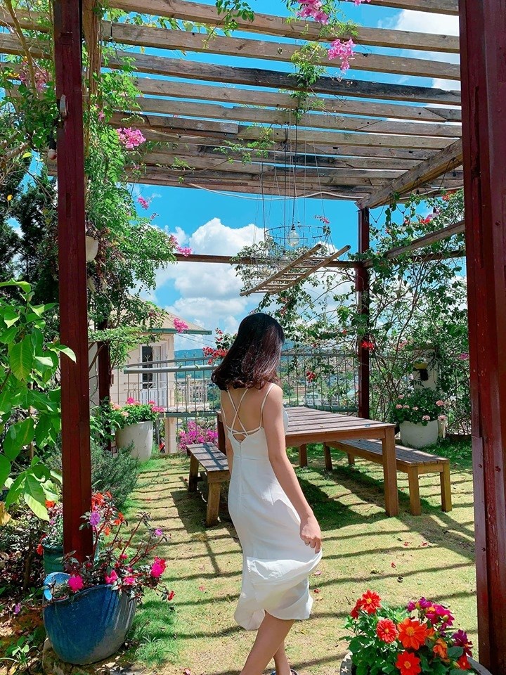 Tía Dú homestay Đà Lạt ngập tràn hoa cỏ