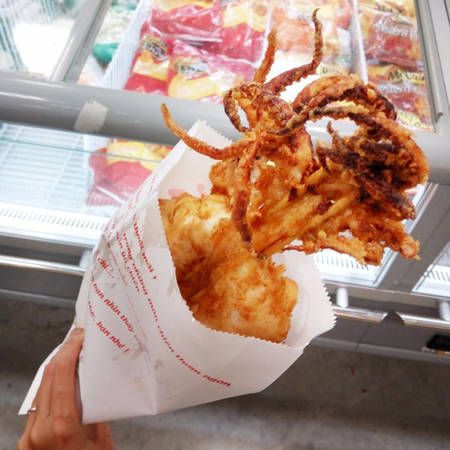 Mực khổng lồ chiên giòn món mực Sài Gòn