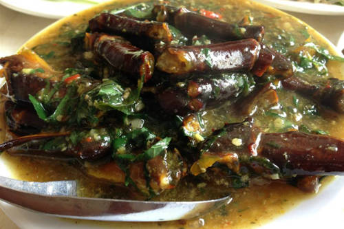 Sam xào chua ngọt đặc sản Hạ Long
