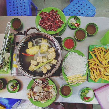 Nước lẩu bò nhúng dấm Hòe Nhai