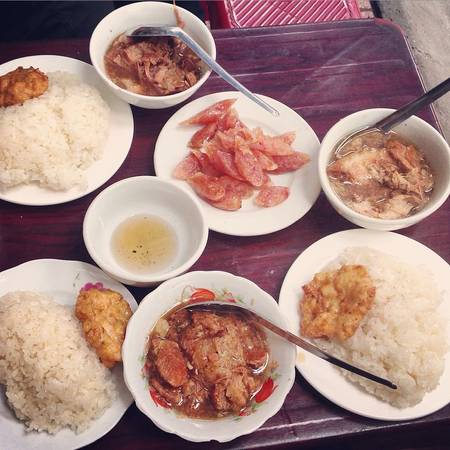 Xôi chả mực ngon Hạ Long