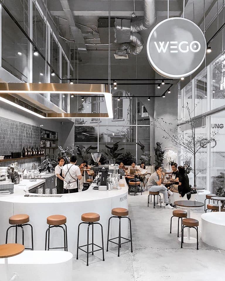 Wego Coffee - quán cafe Sài Gòn tone trắng