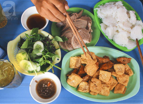 Bún đậu ngon tại ẩm thực Cát Linh Trịnh Hoài Đức