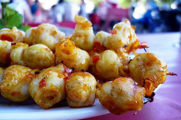 Răng mực nướng món ăn chơi Phan Thiết