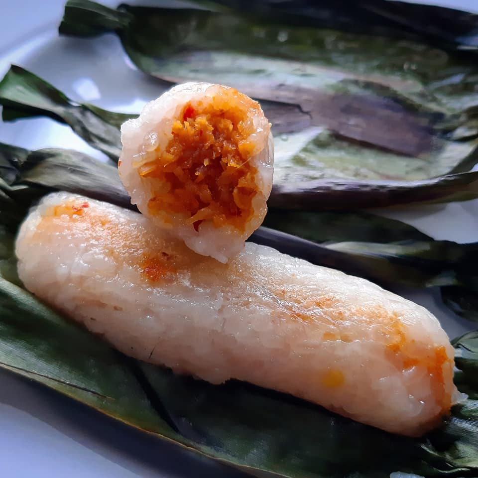 Pulut Panggang bánh nướng ẩm thực Brunei