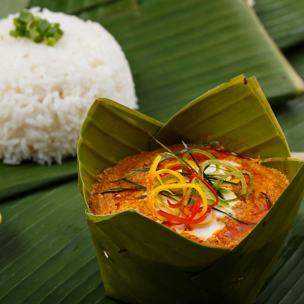 Món Amok trey đặc trưng ẩm thực Campuchia