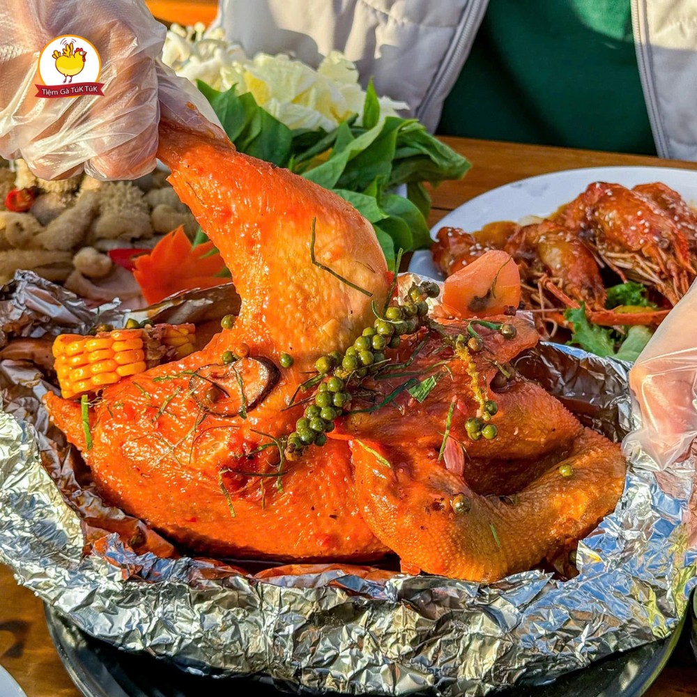 Gà nướng xốt tiêu xanh đặc sản Đà Lạt