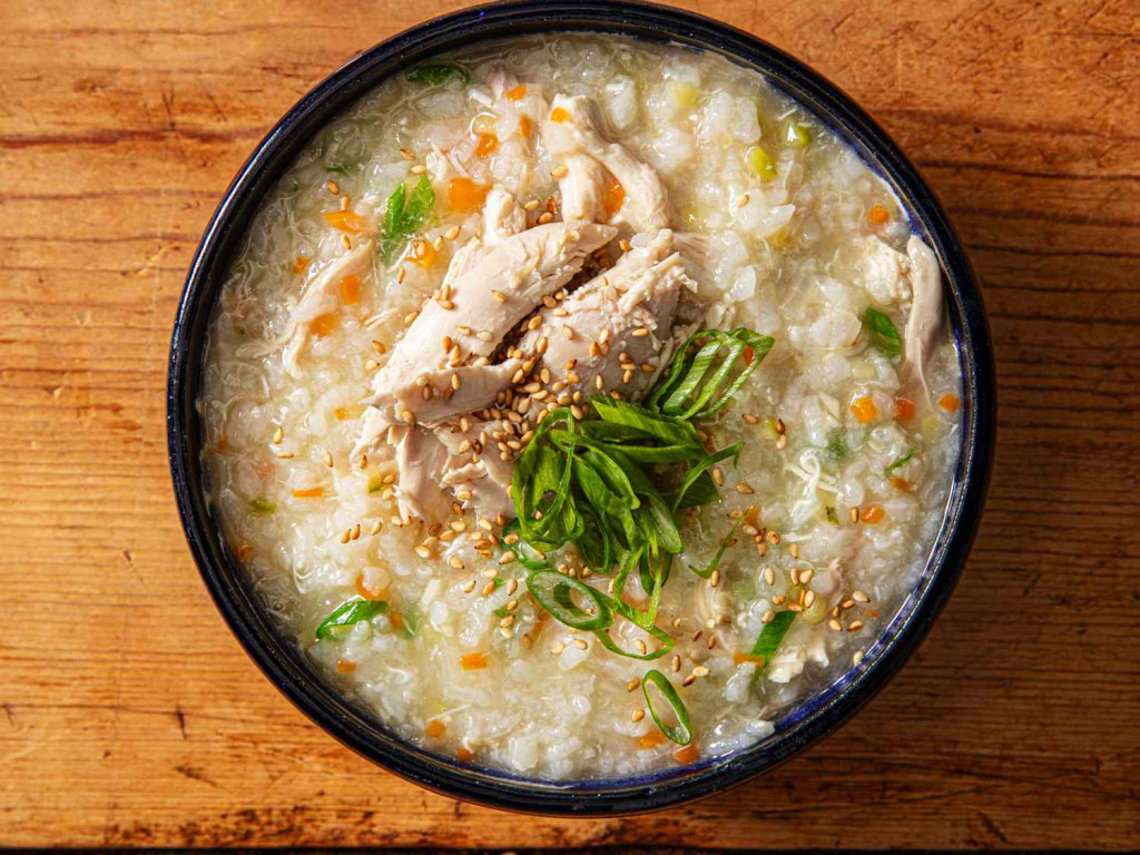 Cháo gạo Jook món ăn mùa thu đông Hàn Quốc