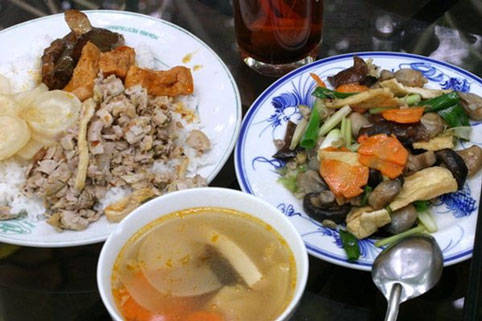 Các món chay cũng rất đa dạng.