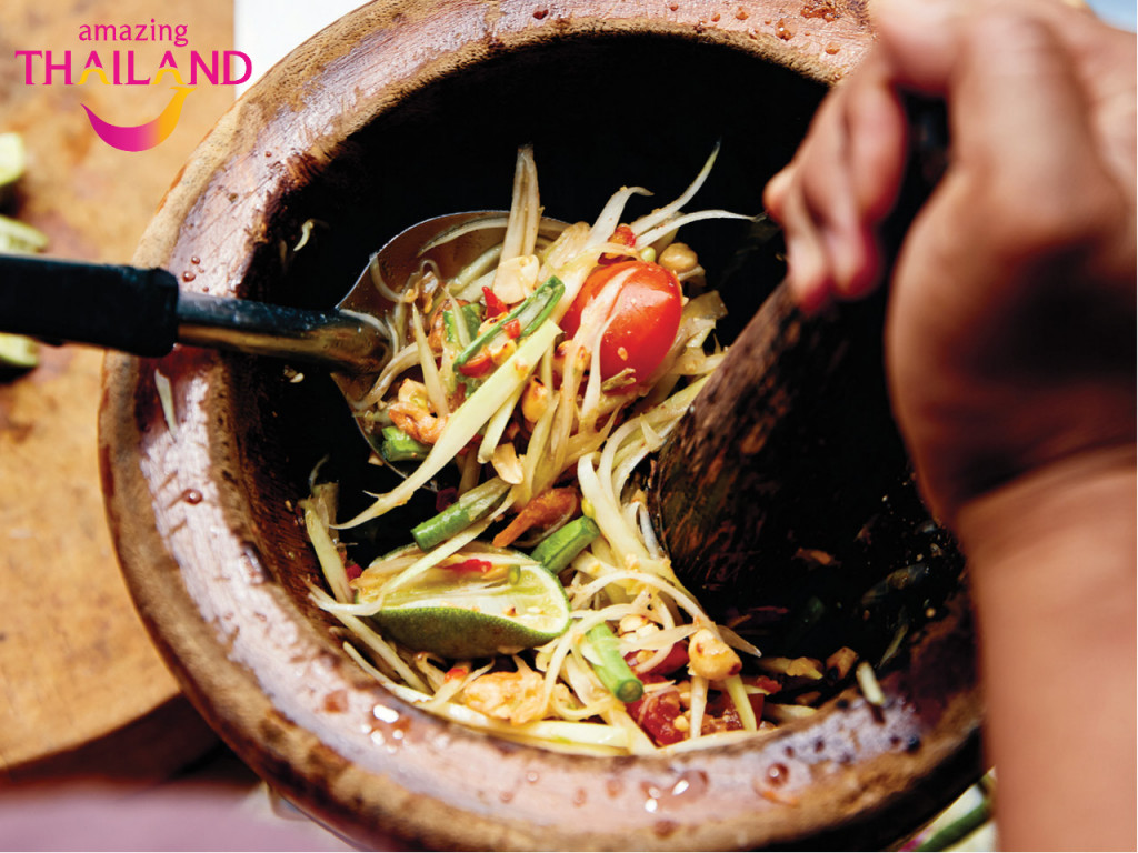 Gỏi đu đủ món ăn Bangkok chua cay Gỏi đu đủ món ăn Bangkok chua cay