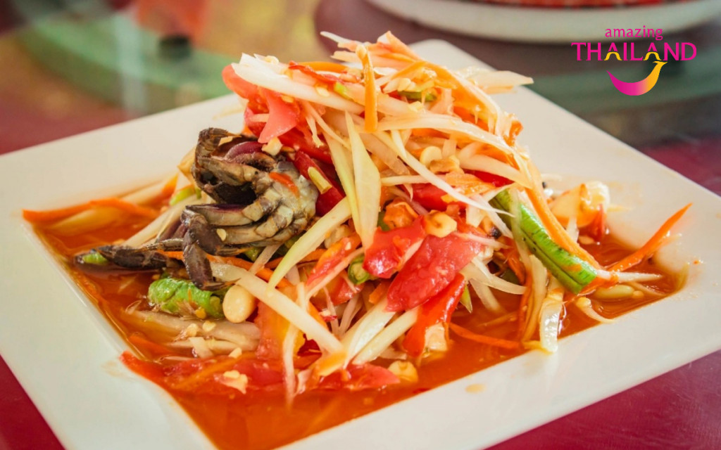 Gỏi đu đủ món ăn Bangkok tươi ngon Gỏi đu đủ món ăn Bangkok tươi ngon