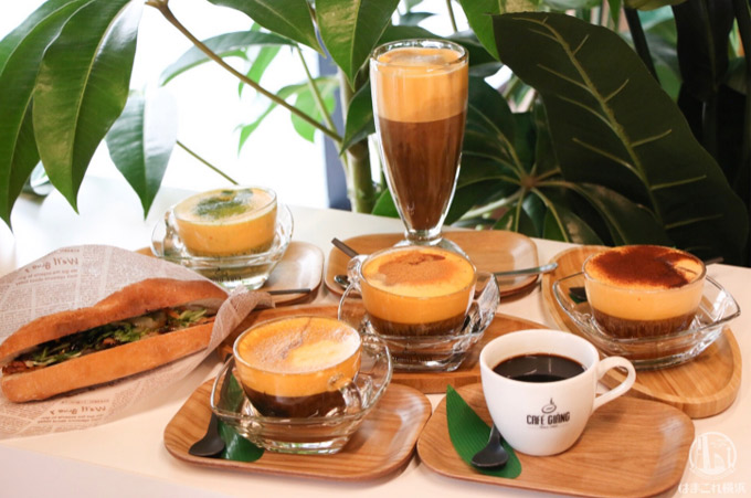 Menu cà phê trứng và bánh mì tại Cà phê Giảng Yokohama