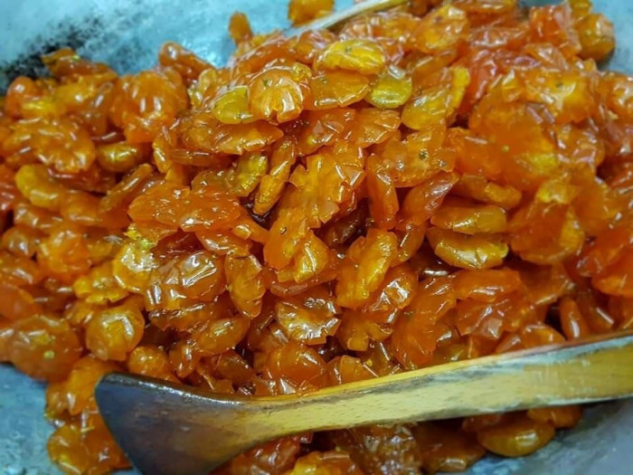 Mứt cho nhân bánh da lăn Hội An. Ảnh: Báo Giao thông.