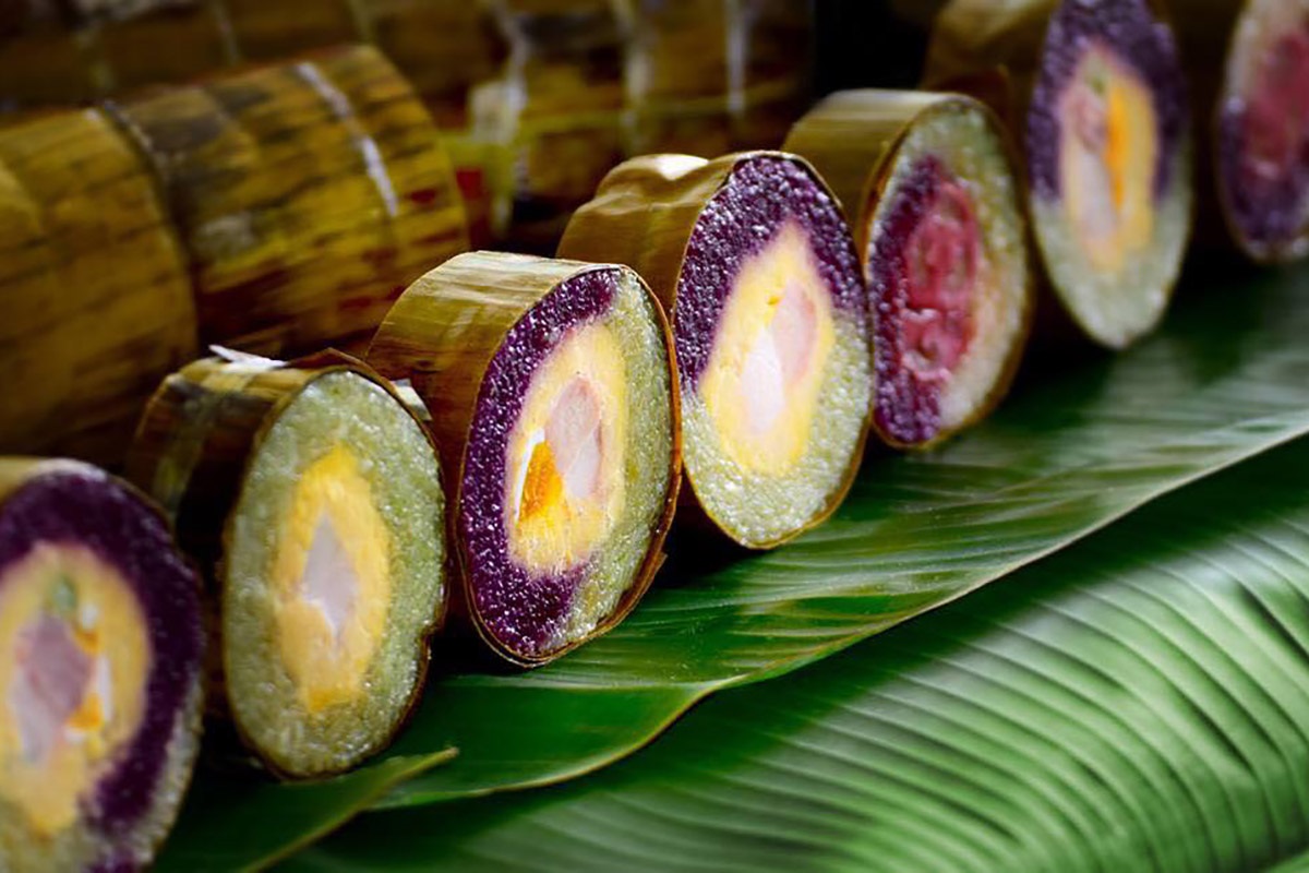 Bánh tét lá cẩm cần thơ ivivu