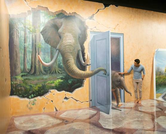 Thế giới động vật tại bảo tàng tranh 3D Artinus