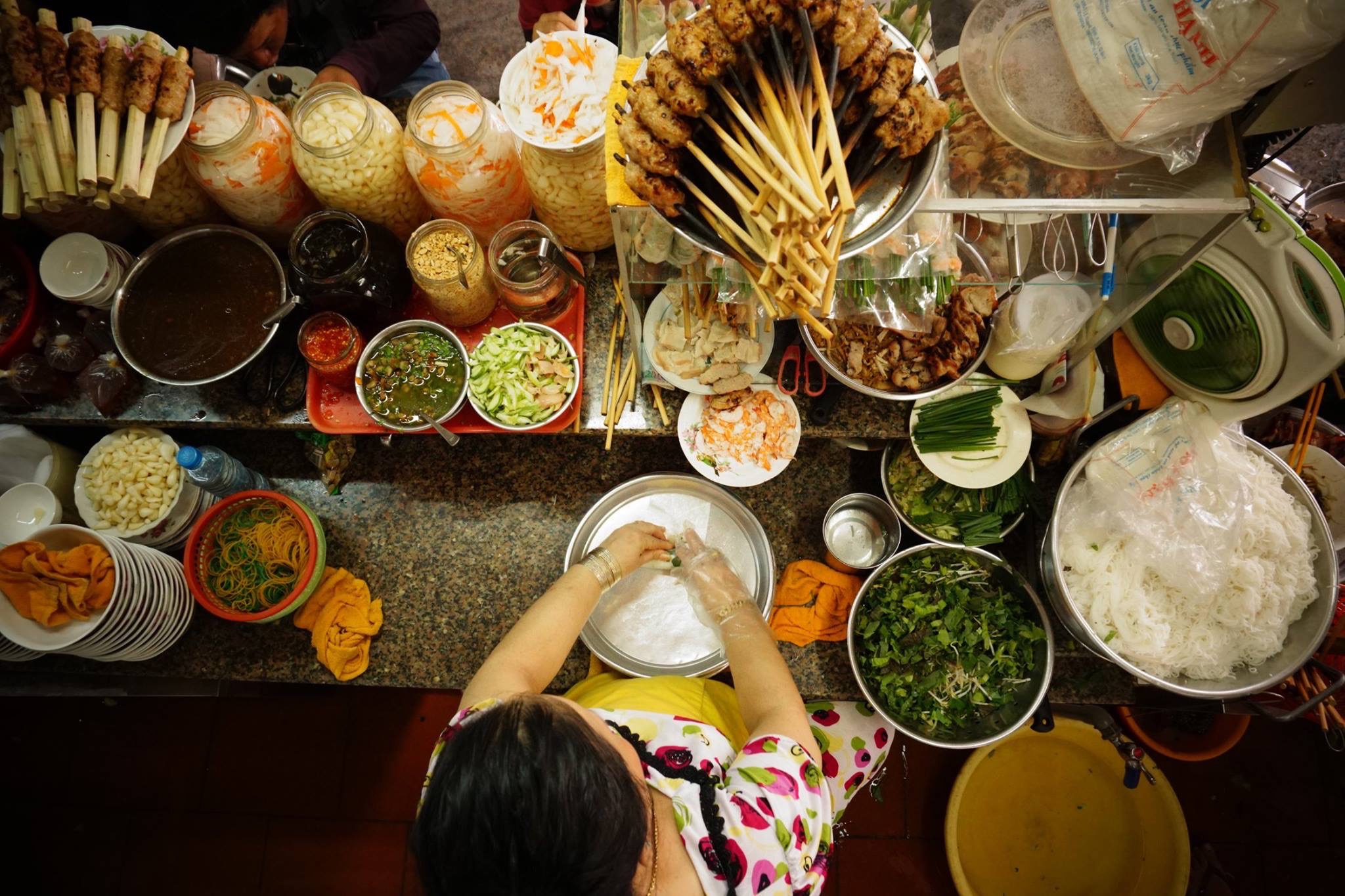 Bún nem nướng chợ Bà Chiểu
