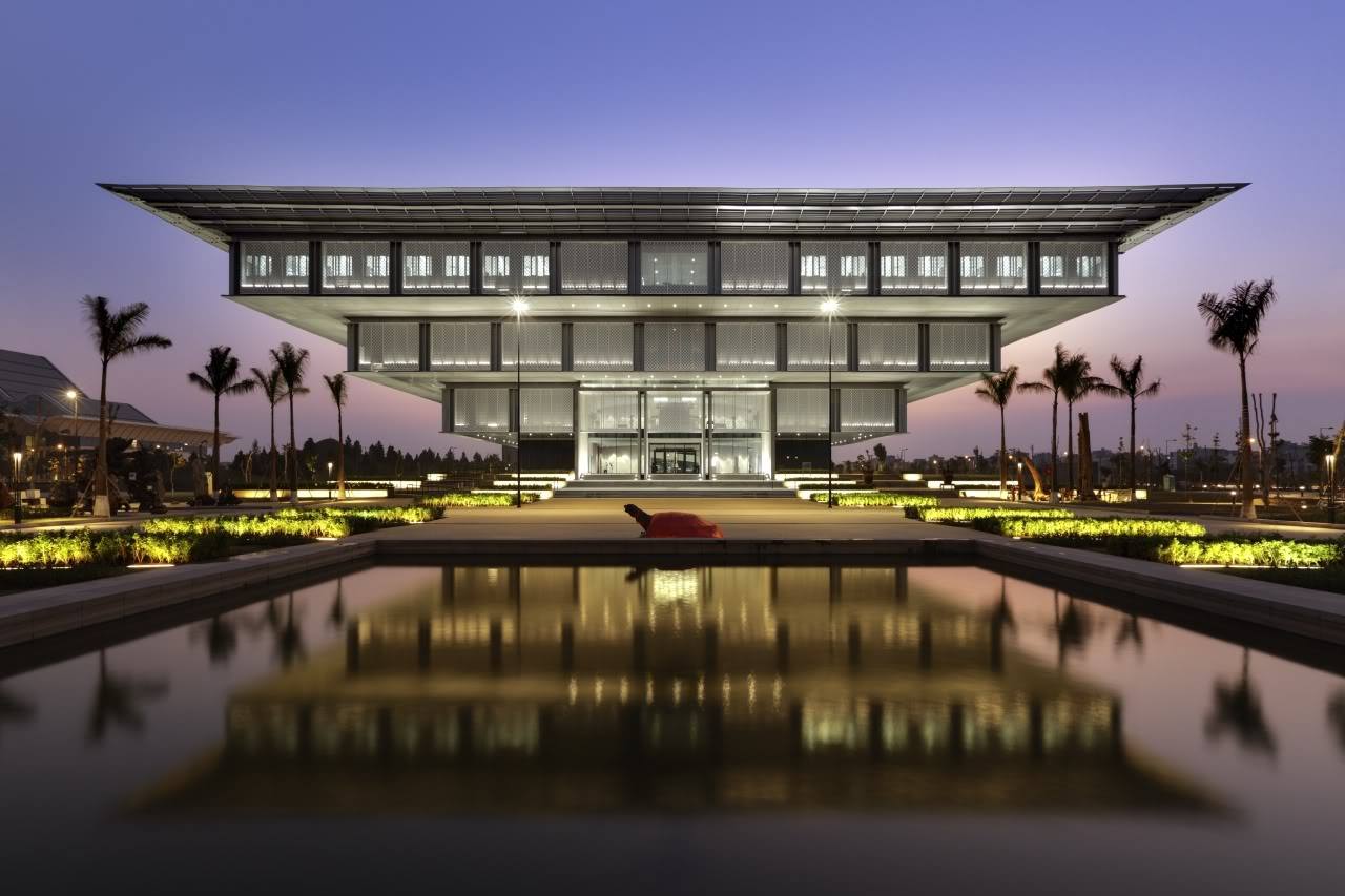Kiến trúc đẹp độc đáo bên ngoài của bảo tàng. Ảnh: Fb Bảo Tàng Hà Nội - Hanoi Museum.