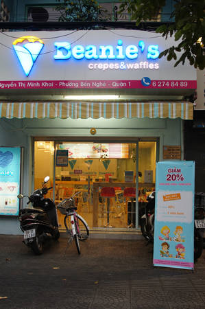 Beanie's Crepes & Waffles nhìn từ phía bên ngoài.