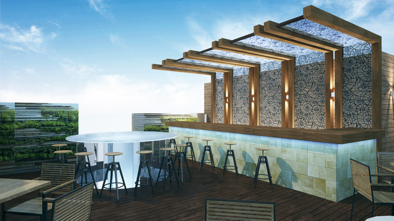 Belle Maison Parosand Đà Nẵng quầy bar rooftop
