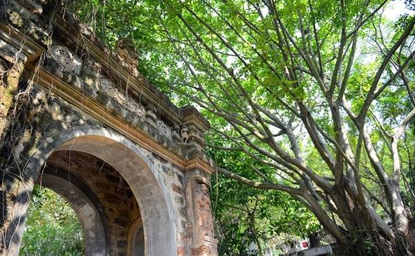 Cổng Chăm rêu phong cổ kính bên trong Việt Phủ
