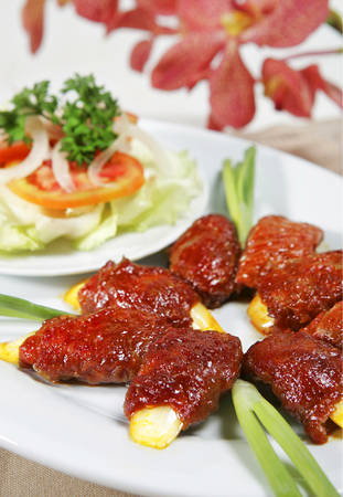 Bò cuộn nướng phô mai tại Barbecue Garden Sài Gòn