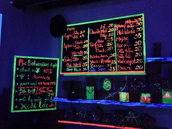 Menu thức uống Bohemiens Cafe Vũng Tàu