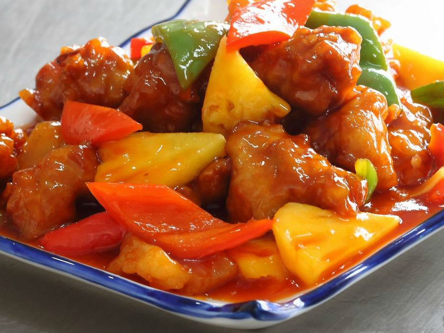 Heo lát xào chua ngọt chay ngon miệng Món heo lát xào chua ngọt chay hoàn chỉnh