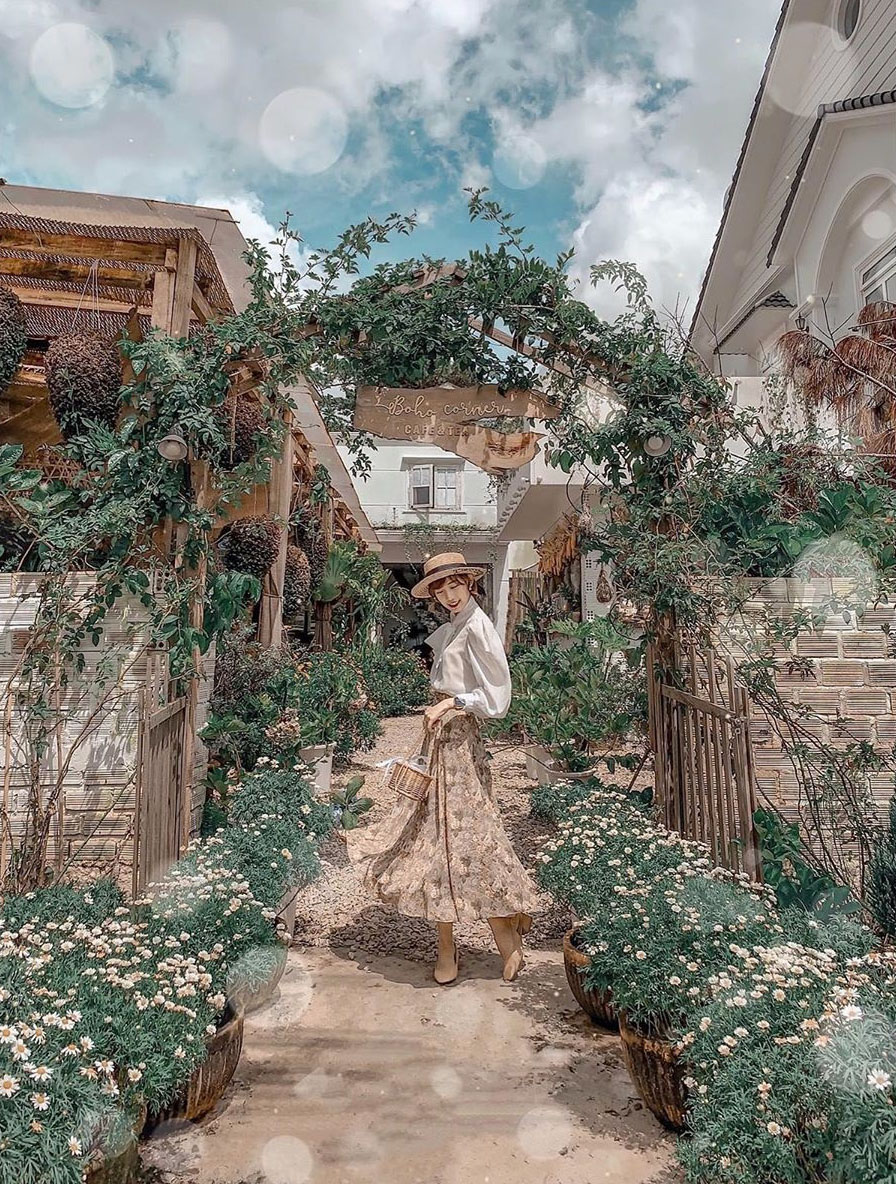 Vườn hoa Boho Corner - Quán café Đà Lạt 24/24